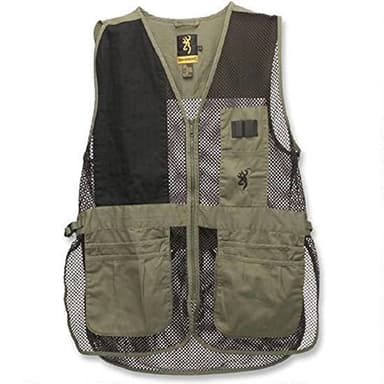 Browning Trapper Creek Mesh Shooting Vest, Color: Sage/Black, Size: XL (3050265404)