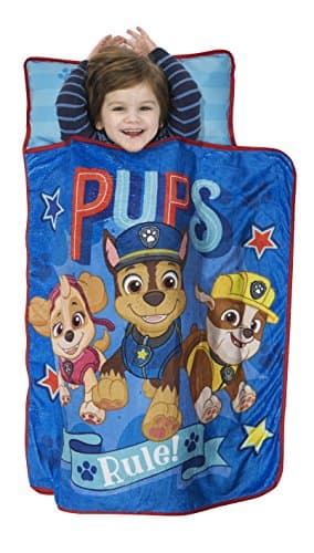Paw Patrol We're a Team Nap-Mat Set– Quilted Nap Mat with Built-in Pillow and Plush Blanket – Portable Nap Mat for Daycare, Preschool, Sleepovers & Travel – for Boys or Girls Ages 3+