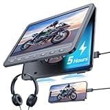 GOnavidio 10.5 Inch DVD Player for Car with 5-Hour Battery, Headphones, Headrest DVD Player Support HDMI Input, Sync Phone/TV, 1080P Videos, USB SD, Last Memory, Region Free