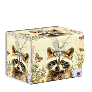 ETLKJVBL for MTG Card Storage Solution - for MTG Card Box and Commander Decks, High Capacity Anime Card Sleeves for Mtg Deck Box, Designed Specifically for Mtg Players, Raccoon Wear Fairy Wings