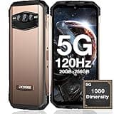 DOOGEE V30T 5G Unlocked Smartphone, 6.58-Inch FHD+ 120Hz Display, 108MP Flagship Camera, 20GB RAM, 256GB Storage, 10800mAh Battery, Rugged Gold
