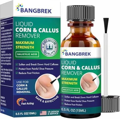 Corn Removers for Toes: Liquid Salicylic Acid Corn Removal for Feet - Corn Callus Remover for Feet Extra Strength (0.5 Fl Oz)
