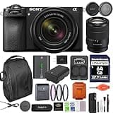 Sony Alpha a6700 Mirrorless Camera with 18-135mm Lens Bundle with Extra Battery and Charger Kit, Camera Backpack, 3PC Filter Kit, & More | Sony a6700
