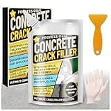 Concrete Crack Filler, 3.3 LB High Elasticity Cement Crack Filler, Gray Self Leveling Concrete Hole Repair, Flexible Liquid Concrete Sealant for Driveway, Walkway, Foundation, Patio, Joint, Outdoor