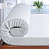 CISTNY 3 Inch Cooling Memory Foam Mattress Topper California King, High Density Foam Bed Topper with Washable Removable Bamboo Cover, Organic, Hypoallergenic, Oeko-TEX Cal King Mattress Topper
