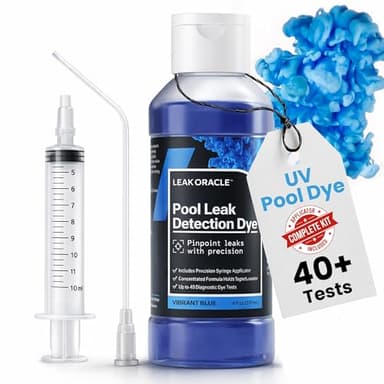 Pool Leak Detection Dye Kit by Leak Oracle – Leak Detection Dye with Precision Applicator – 8 oz UV Pool Dye – Made in USA – for Pool, Spa & Hot Tub (Vibrant Blue)