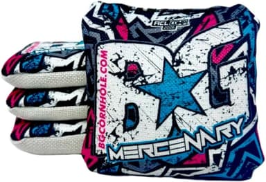 BG Cornhole Mercenary Bags | Exclusive to Amazon | Set of 4 Bags | Color: Abstract Miami