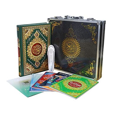 AIPEBANI 32G Quran Pen, Digital Pen Talking Reader Rechargeable Quran Book Reader with Multilingual 25 Reciters, Aluminium Box Packaging, Muslims Gift Ramadan Gift