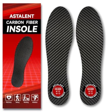 Carbon Fiber Insole 1 Pair, Rigid Thin Foot Plate Shoe Insert for Men Women, Support Turf Toe, Foot Fractures, Morton's Toe, Morton Extension, Hallux Rigidus and Limitus - Alternative to Post Op Shoe