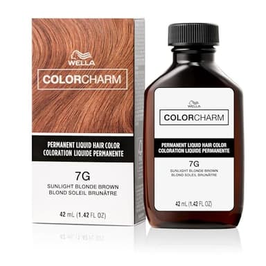 COLORCHARM Permanent Liquid Hair Color | 7G Sunlight Blonde Brown | Up to 100% Gray Coverage | 1.42 Fl Oz