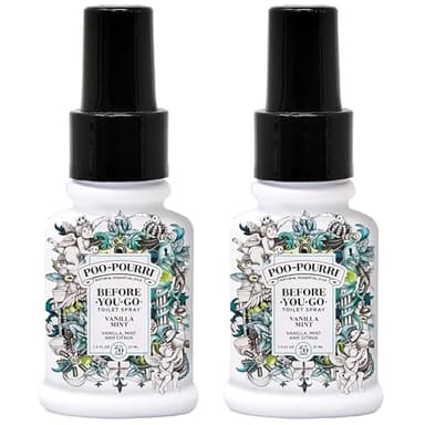 Poo-Pourri Toilet Spray, 1.4 oz, Vanilla Mint Scent, 2 Count