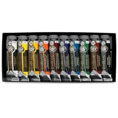 Rembrandt Artists' Oils - Set of 10, Basic Set, 15 ml tubes