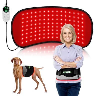 Red-Light-Therapy-for-Body,2026 Upgraded-4 Modes 5 Stage Power Medical-Grade TPU Mat for Body Pain Relief,20"x 9"Dual Wavelength Infrared Red Light Blanket LEDs