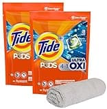 PURPUR Cloth & Tide Ultra Oxi PODS Liquid Detergent Pacs 4-in-1, 26 Ct, 2 Bags