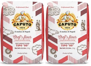 Antimo Caputo Chefs Flour 2.2 LB (Pack of 2) - Italian Double Zero 00 - Soft Wheat for Pizza Dough, Bread, & Pasta