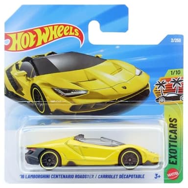Hot Wheels '16 Lamborghini Centenario Roadster [Yellow] Exoticars 1/10, 2/250, 1:64 Scale Diecast Toy Vehicle