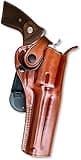 Premium Leather Paddle OWB Revolver Holster with Retention Strap, Fits Colt Python 357 Magnum 5" Barrel, Right Hand Draw, Brown Color #1645#