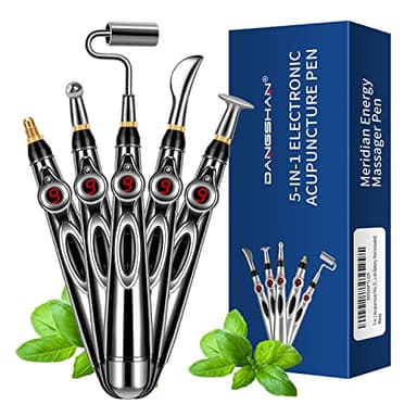 DANGSHAN 5-in-1 Acupuncture Pen, Electronic Acupuncture Pen, Pain Relief Therapy, Meridian Energy Pulse Massage Pen, Powerful Meridian Energy Pen Relief Pain Tools