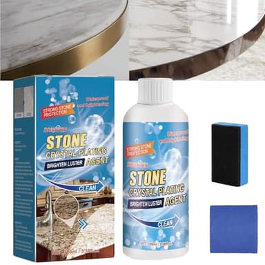 Omexry Stone Stain Remover, Stone Crystal Plating Agent, Granite Quartz Countertop Stain Remover, Marble Stain Remover, Stone Polishing and Coating Agent (1, 1PC)