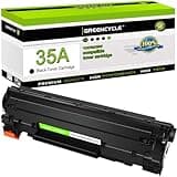 greencycle 1 Pack Compatible CB435A 35A Black Toner Cartridge Replacement for HP Laserjet P1005 P1006 P1007 P1008 P1009 Printer