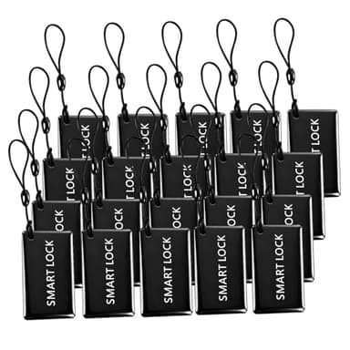 50 Pcs 13.56MHz RFID Key Fobs – Smart IC Cards for SMONET & TTLock App-Compatible Door Locks – Keyless Entry Access Tags, 5x3cm with Lanyard for Deadbolt