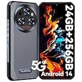 OUKITEL WP35 Rugged Smartphone 5G - 24GB+256GB/TF 2TB Android 14 Rugged Phone, 11000mAh Large Battery, 6.6" FHD+ Corning Screen, Dual Sim Cell Phone, 64MP+32MP Camera, NFC/OTG/BT5.2/T-Mobile, Grey