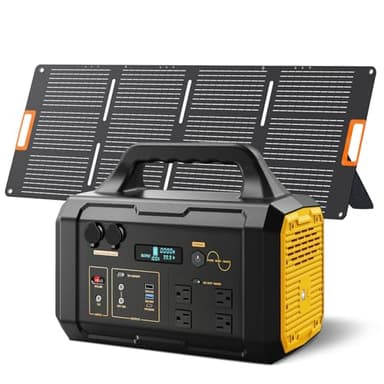 Solar Generator 1000W Portable Power Station with Solar Panel Included, 1024Wh LiFePO4 (LFP) Battery with 120V AC Outlet for Outdoor Camping RV Travel Hiking Home Use Emergency Backup Power Outages