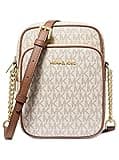 Michael Michael Kors Jet Set Travel Medium Logo Crossbody Flight Vanilla