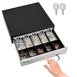 SAM4s 16" Heavy Duty Black Manual Push Open Cash Drawer with 5Bill/5Coin Stainless Steel