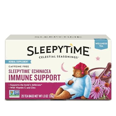Celestial Seasonings Sleepytime Wellness Echinacea Immune Boost, Caffeine Free, 20 Tea Bags Box