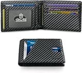 Zitahli Men's Slim RFID Blocking Leather Wallet - Premium Bifold Front Pocket Wallet with Gift Box,Leather Card Holder for Everyday Carry