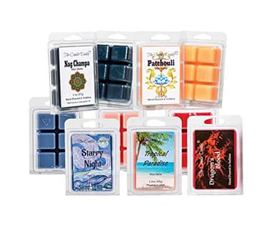 "Free Spirit Bundle" Combo Set Of Five Scented Wax Melt Cubes - Nag Champa, Patchouli, Starry Night, Tropical Paradise, Dragon's Blood Great Gift for Him Her Hippie Soul BFF Best Friend
