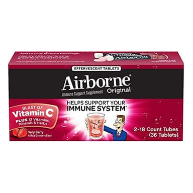 Airborne Immune Support Tablets - 36 Count - Very Berry (3 Pack)