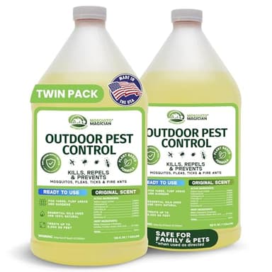 Mosquito Magician Ready-to-Use Mosquito Yard Spray 2 Gal (original scent) – Kills Mosquitoes, Fleas & Fire Ants, Repels & Prevents Ticks – Essential Oil Formula for Sprayers, Foggers & Misting Systems
