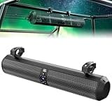 KEMIMOTO UTV Sound Bar 28 Inch ATV Soundbar 4X Subwoofers 2X Tweeters Bluetooth Golf Cart Sound Bar Compatible with Polaris RZR Can-Am Defender X3 CFMOTO ZFORCE, for 1.56"- 2.25" Roll Cage