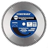 COMOWARE Circular Miter Saw Blade - 12-inch 100 Tooth TCG Metal Saw Blade, 1 inch Arbor Heavy Duty for Aluminum and Non Ferrous Metals