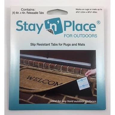 Stay N Place SNP-OD-4x4TABS 4 X 4 Rug Slip Resistant Tabs 4 Pack