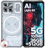 DOOGEE Blade GT Ultra Rugged Phone Unlocked 5G,AI Rugged Smartphone with LED Light Effect,6.72" FHD+ 120Hz,4nm D7300 CPU,36GB+512GB/2TB DDR5,10.5mm Ultra-Thin Gaming Phones,100 AI Camera/WIFI6/NFC