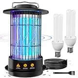 Bug Zapper Indoor - Bug Zapper Fly Zapper with Extra Bulb 4200V Mosquito Zapper Outdoor Mosquito Killer Fly Traps Insect Killer for Home Patio Camping, Plug-in with 4.92 Ft Cord