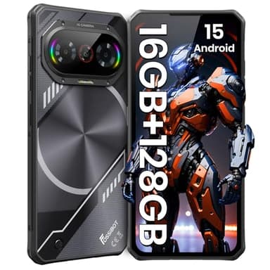 FOSSIBOT F114 Rugged Phone 6.67" HD 12GB +128GB/TF1TB Android 15 Gaming Rugged Smartphone Octa Core 50MP Main Camera 5000 mAh Battery IP68/IP69K Waterproof Phone,Triple Slot/NFC/Face ID/GPS (BLACKGRA)