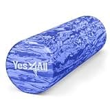 Yes4All EVA Medium Density Foam Roller for Back - Round Back Roller for Exercise, Yoga & Pilates 12/18/24/36 inch - Clematis Marbled - 18inch