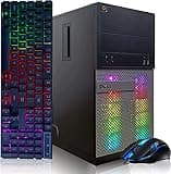 Dell RGB Gaming Desktop PC, Intel Quad I5 up to 3.6GHz, GeForce GTX 1660 Super 6G GDDR6, 16GB RAM, 128G SSD + 2TB, DVD, WiFi & Bluetooth, RGB Keyboard & Mouse, Win 10 Pro(Renewed)