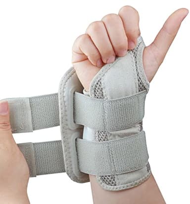 Tianhengyi Carpal Tunnel Wrist Brace, Adjustable Wrist Support Brace, Night Wrist Sleep Supports Splints Arm Stabilizer (Right Hand, S/M, Khaki)