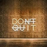Don't Quit Neon Wall Sign - Adjustable USB LED Light for Office, Gym, Game Room Decor