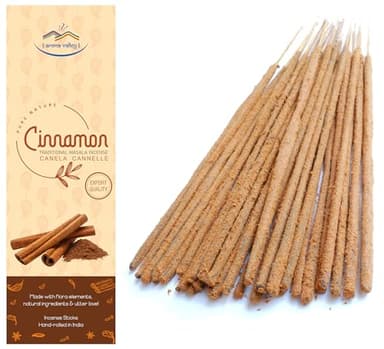 Aroma Valley Cinnamon Incense Sticks - Traditional Handcrafted Masala Incense - 40 to 50 Sticks Approx.