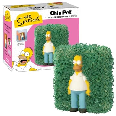 Chia Pet The Simpsons - Homer with Seed Pack, Decorative Pottery Planter, Easy to Do and Fun to Grow, Novelty Gift, Perfect for Any Occasion