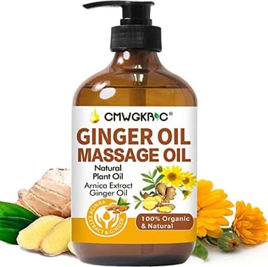 Ginger Oil,Ginger Massage Oil for Lymphatic Drainage,Natural Body Oil for Skin,Arnica Oil,Sore Muslce Massage Oil,Spa Ginger Oil-Warming and Relaxing for Valentines Day Gifts for Men Women
