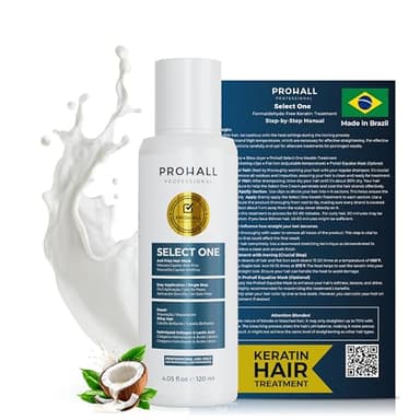 Brazilian Keratin Treatment Blowout Complex-PROHALL SELECT ONE 4.05 oz-Formaldehyde Free Keratin Hair Treatment at Home-Queratina Brasileña Keratina Para Alisar el Pelo Sin Formol