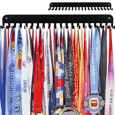 Lapetale Fashion Medal Hanger Holder Display Rack,Race bib Medal Display with 20 Simple Hooks, Race Medal Display Holder,Hanger for Medals