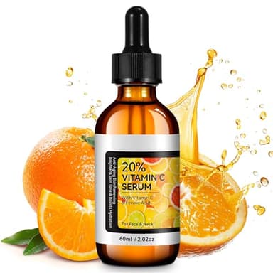 Vitamin C Serum - Pure Vitamin C Serum for Face with Hyaluronic Acid, Vitamin E & Ferulic Acid - Anti Aging Facial Serum for Women and Men Skin Care - All Skin Types -2.02 Oz